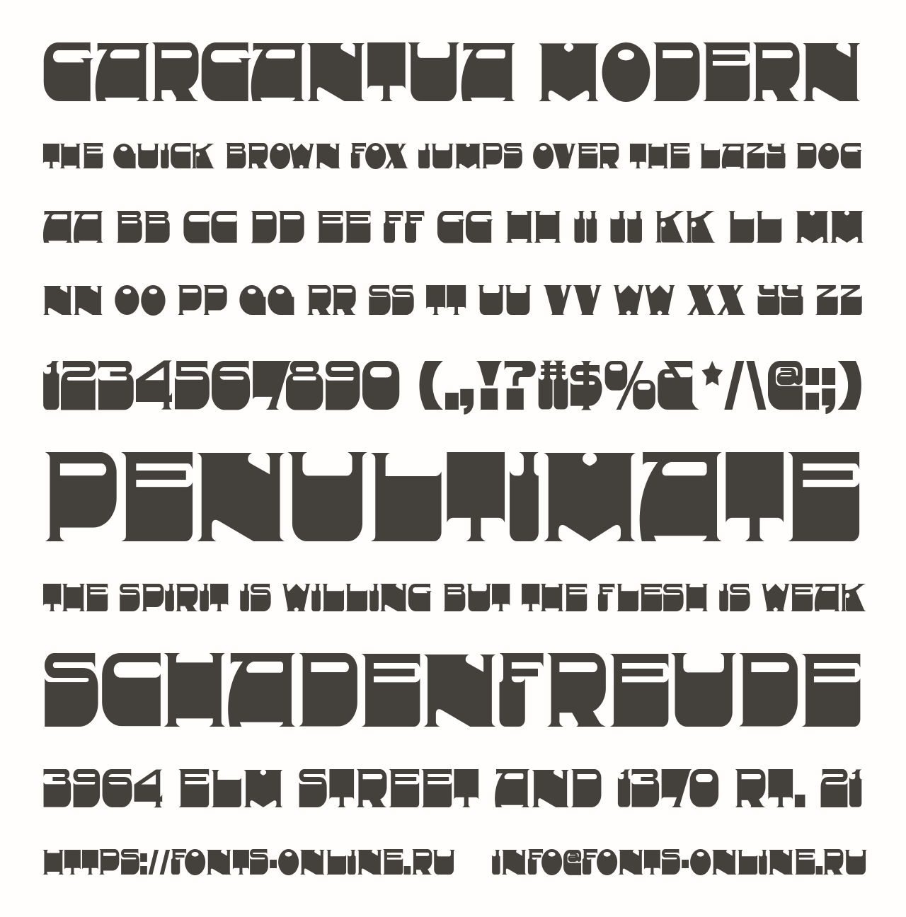 Gargantua Modern Free Font Download